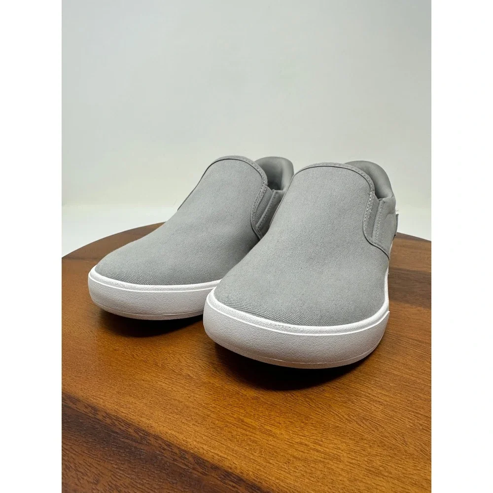 Kizik Venice Slip On Sneakers Grey Canvas Hands Free Shoes Mens 8W Womens 9.5W